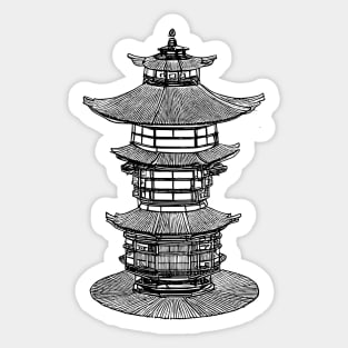 Japanese lamp - traditional temple lantern Sticker